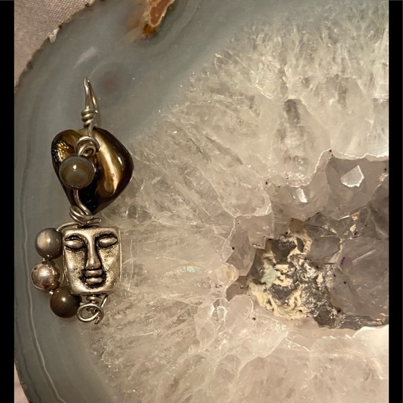 Designs by Janelle - Handmade Silver Wire Face Charm - Picture 5 of 11